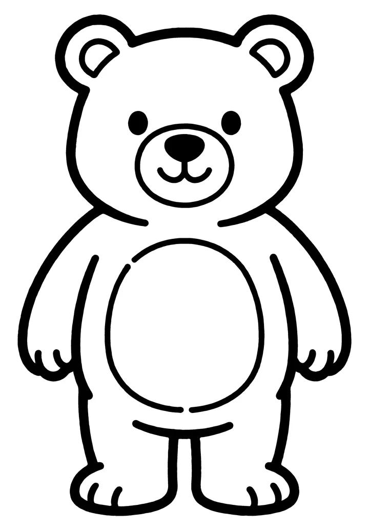 Bear coloring page — preview
