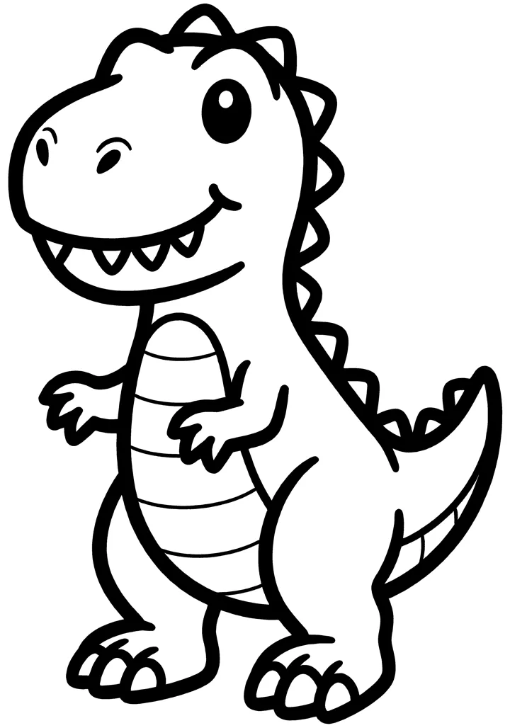 Dinosaur coloring page — preview