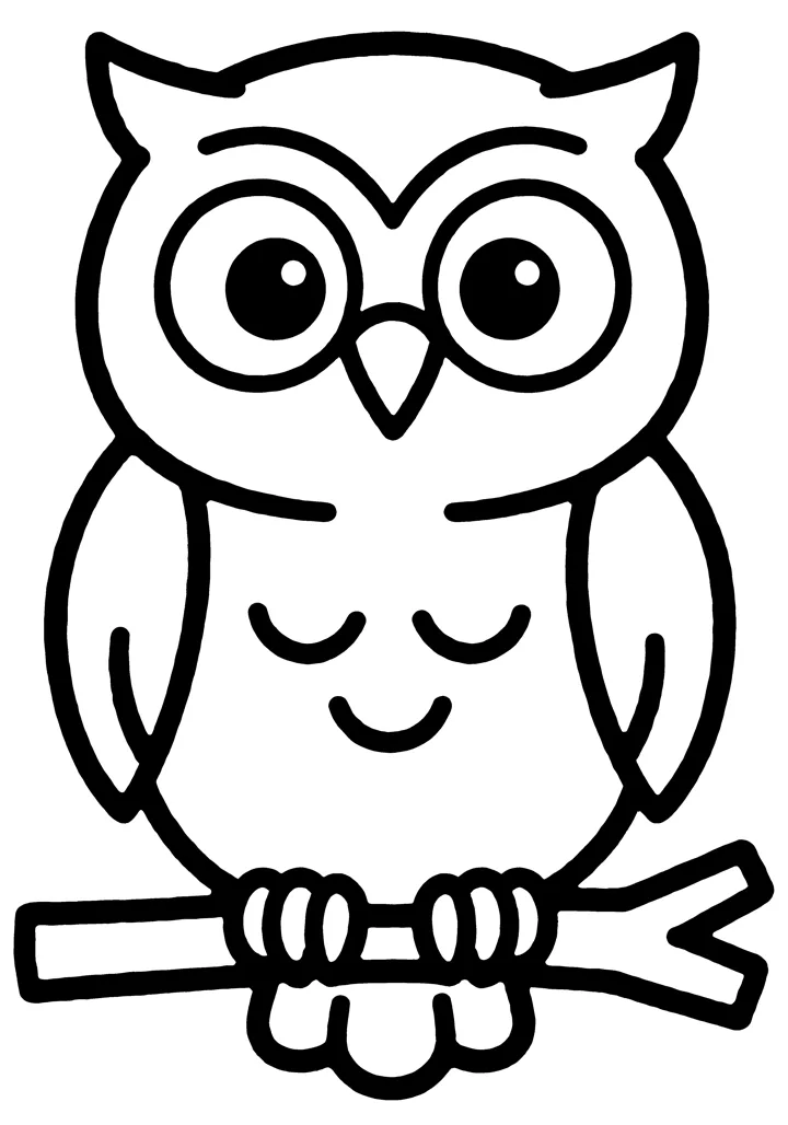 Owl coloring page — preview