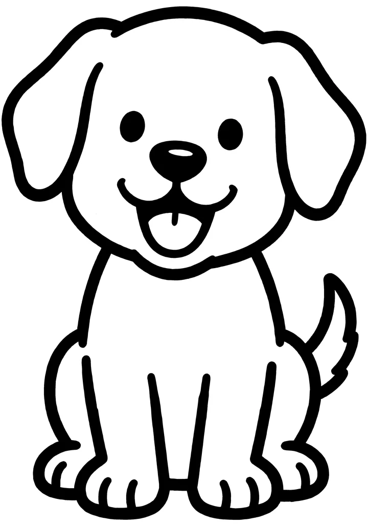 Dog coloring page — preview