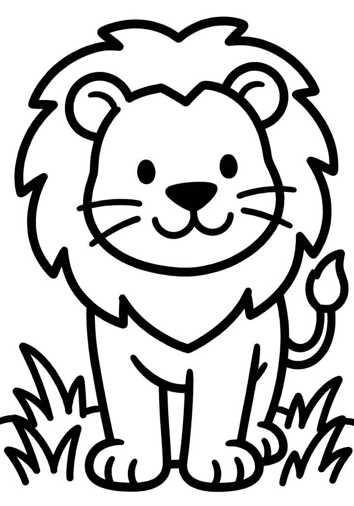 Lion coloring page — preview