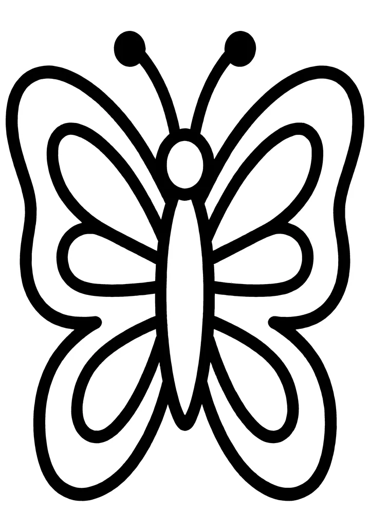 Butterfly coloring page — preview